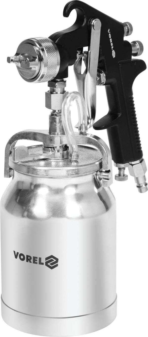 Auto instrumenti un iekārtas - SPRAY GUN W. FLUID CUP | HVLP / 1000 ml | Ø1.8 mm (80903)