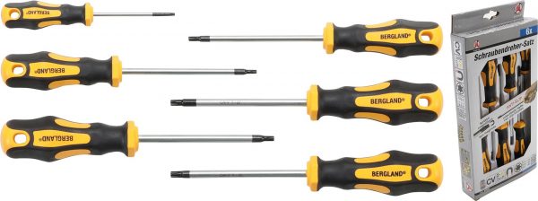 Auto instrumenti un iekārtas - Screwdriver Set | T-Star (for Torx) T10-T30 | 6 pcs. (35826)