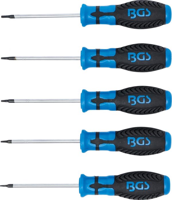 Auto instrumenti un iekārtas - Screwdriver Set | T-Star (for Torx) T6 - T10 | 5 pcs. (6828)