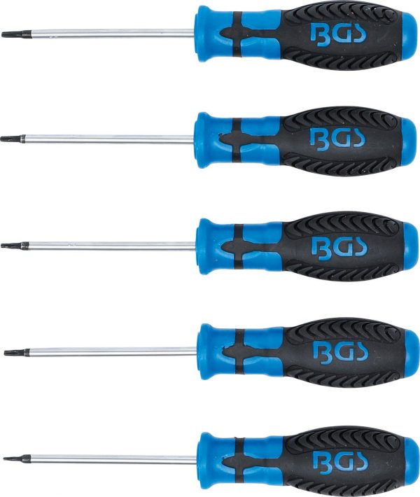 Auto instrumenti un iekārtas - Screwdriver Set | T-Star tamperproof (for Torx) | T6 - T10 | 5 pcs. (6826)