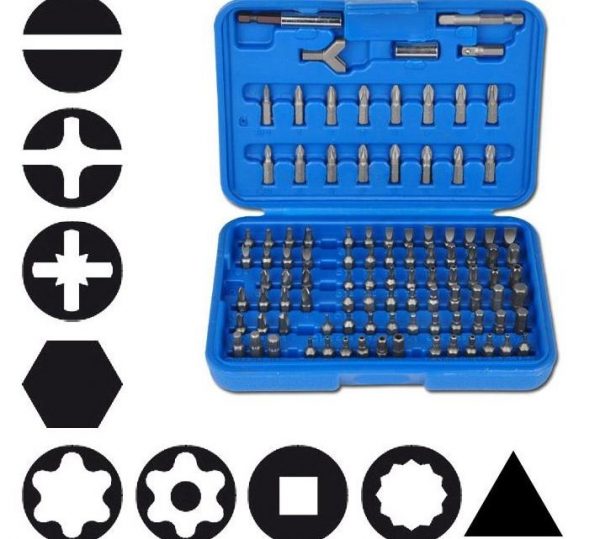 Auto instrumenti un iekārtas - Security Bit Set | 6.3 mm (1/4") drive | 100 pcs (765)