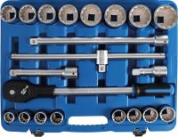 Auto instrumenti un iekārtas - Socket Set | 20 mm (3/4") | Inch sizes | 21 pcs. (1107)