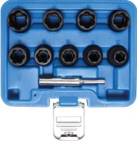 Auto instrumenti un iekārtas - Special Socket Set / Screw Extractors | 12.5 mm (1/2") drive | 10 - 19 mm | 10 pcs. (5266)