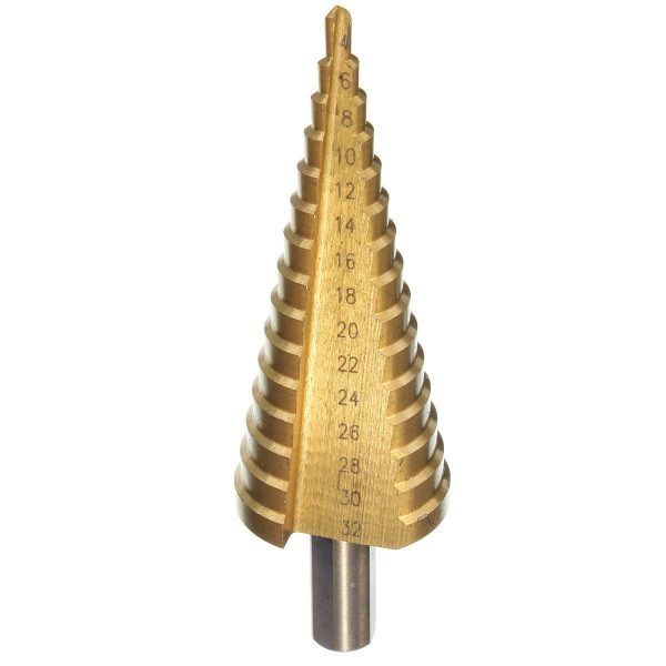 Auto instrumenti un iekārtas - Step Drill | titanium-coated | Ø 4 - 32 mm (EB-4341)