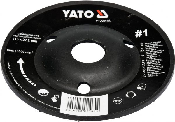 Auto instrumenti un iekārtas - Tapered rasp disc 115mm No1 (YT-59166)