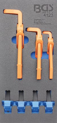 Auto instrumenti un iekārtas - Tool Tray 1/3: Bent Hose Clamp Pliers and Closure Clamps | 7 pcs. (4123)