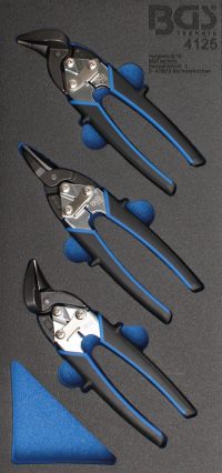 Auto instrumenti un iekārtas - Tool Tray 1/3: Stubby Bodywork Metal shears | 3 pcs. (4125)