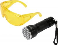 Auto instrumenti un iekārtas - UV 21 LED flashlight and glasses (82756)