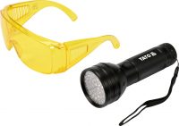 Auto instrumenti un iekārtas - UV 21 LED flashlight and glasses (YT-08581)