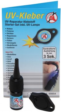 Auto instrumenti un iekārtas - UV Adhesive incl. UV lamp | bottle 3 g (80854)