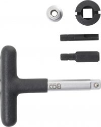 Auto instrumenti un iekārtas - Universal Drain Plug Key Set | for Plastic Oil Drain Screws | external hexagon 6.3 mm (1/4") drive