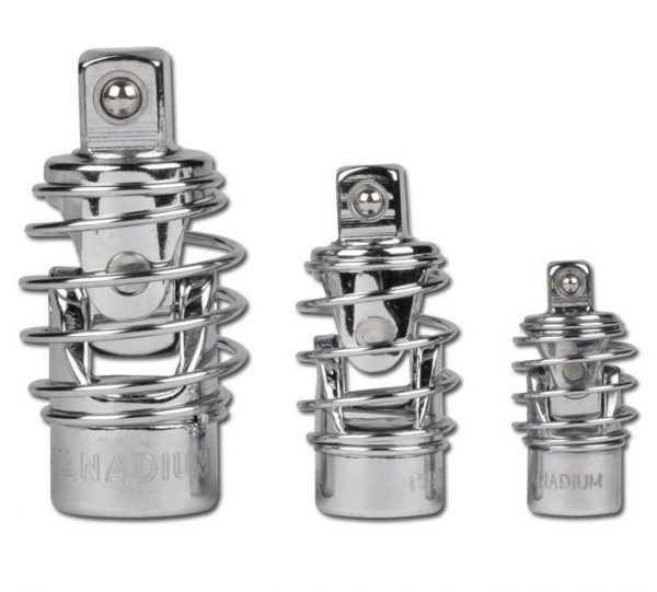 Auto instrumenti un iekārtas - Universal Joint Set | with spring | 6.3 mm (1/4") / 10 mm (3/8") / 12.5 mm (1/2") | 3 pcs. (252)