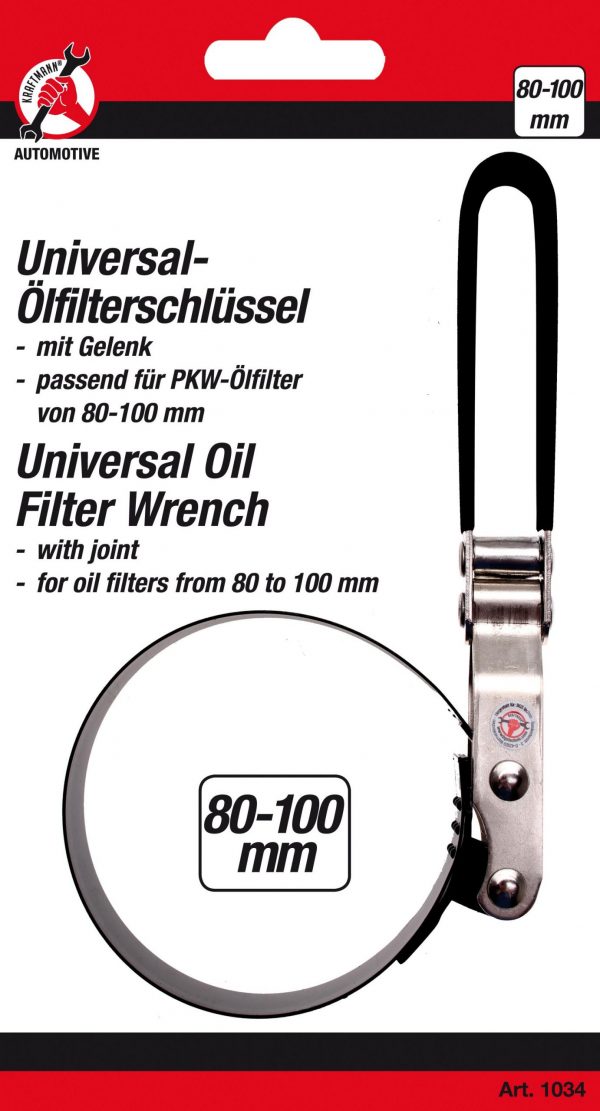 Auto instrumenti un iekārtas - Universal Oil Filter Wrench | Ø 80-100 mm (1034)
