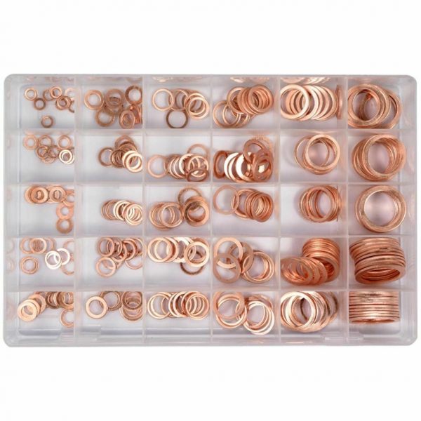 Auto instrumenti un iekārtas - ​Copper washher assortment | 300 pcs (SK01003)