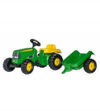 Bērnu traktors ar pedāļiem ar piekabi rollyKid John Deere  (2
