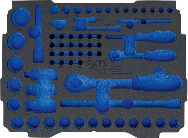 Instrumentu ratiņu ieliktņi - Foam Tray for BGS BOXSYS1 & 2 | empty | for BGS 3351 (3351-1) - 3351-1 - E-instrumenti.lv