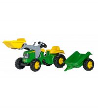 Pedāļu traktors ar kausu  un piekabi John Deere 023110 (2