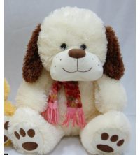 Plīša suns 37 cm (P2684) baltais - e-instrumenti.lv rotaļlietas bērniem