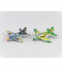 Saliekamu kartonu lidmašīnu komplekts (2 gab.) 10 cm 414594 dažādas krāsas - e-instrumenti.lv rotaļlietas bērniem