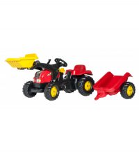Traktors ar pedāļiem ar piekabi un kausu RollyKid-X 023127 (2